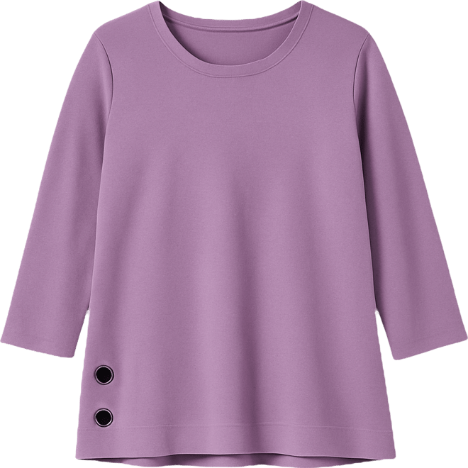 Women's Plus Size Breanna Eyelet Detail Hacci Top