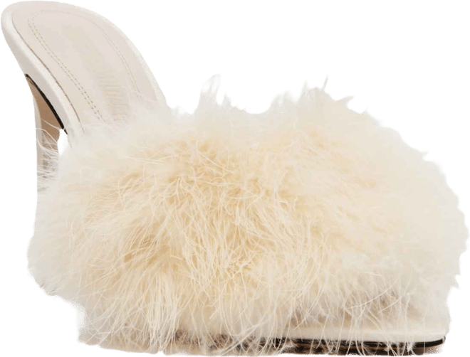 Women's Ashbey Feather Stiletto Dress Mules