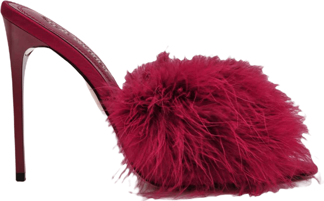 Women's Ashbey Feather Stiletto Dress Mules