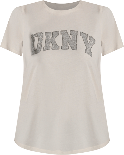 Women's Arched Exploded Rhinestone Crewneck T-Shirt