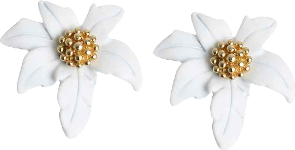 Women's Green Wild Flower Stud Earrings