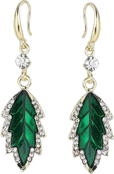 Women's Blue Leaflet Drop Earrings