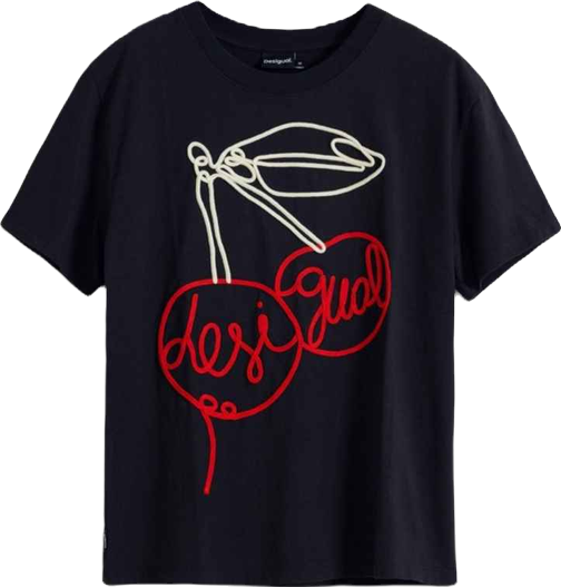Women's Cherry embossed T-shirt