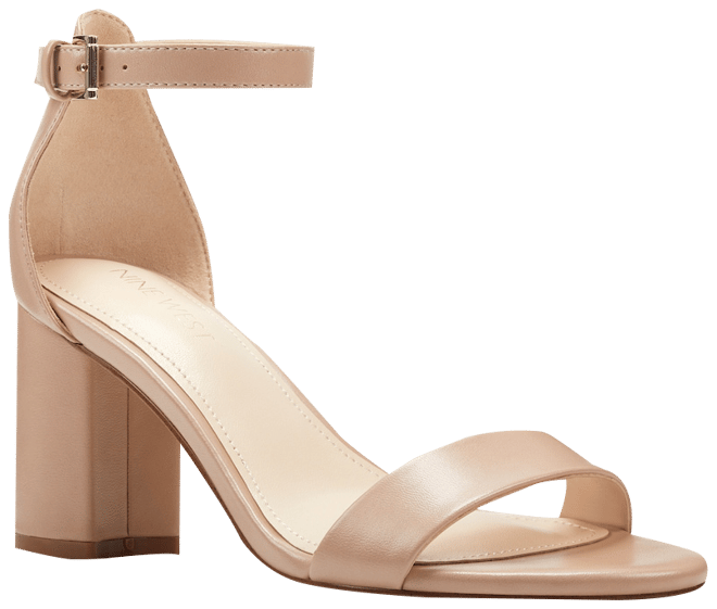 TRENDY NEW BLOCK HEELS TWO STRAP SANDALS 4 INCHES