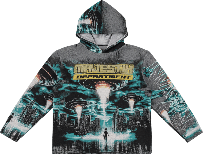 Majestik Spaceship Tapestry Hoodie