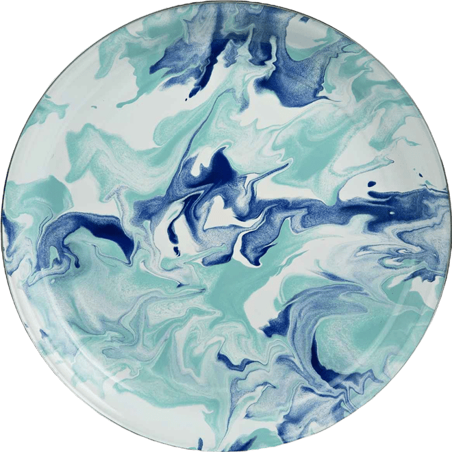 Lagoon Enameled Steel Medium Serving Tray