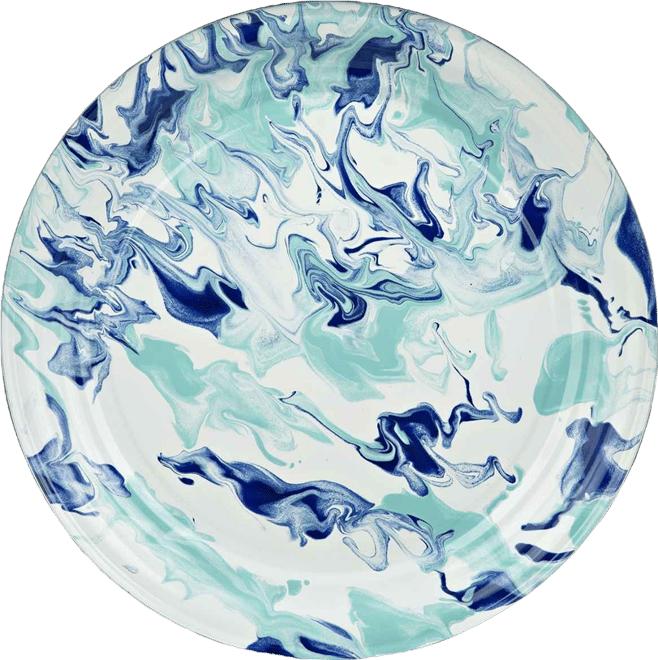 Lagoon Enameled Steel Large Serving Tray