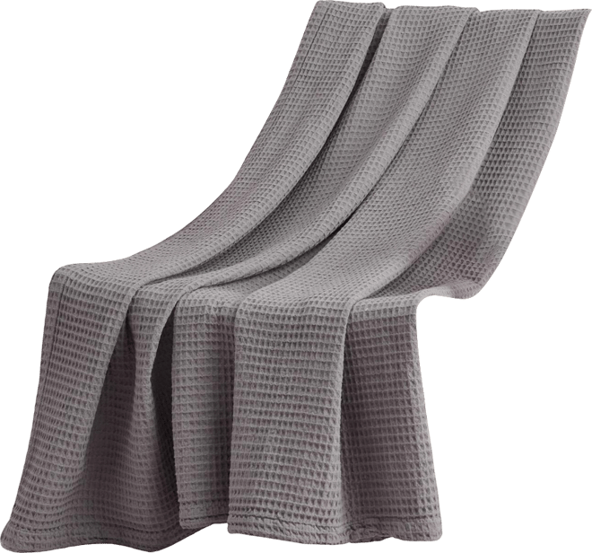 . Waffle Weave Textured Cotton Blanket