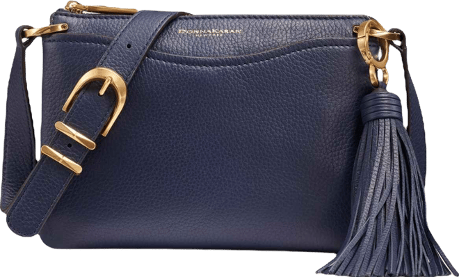 Glenwood Zippered Leather Crossbody with Tassel Detail