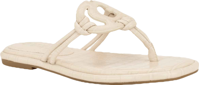 Women's Saime Embellished G Cutout Flat Thong Sandals