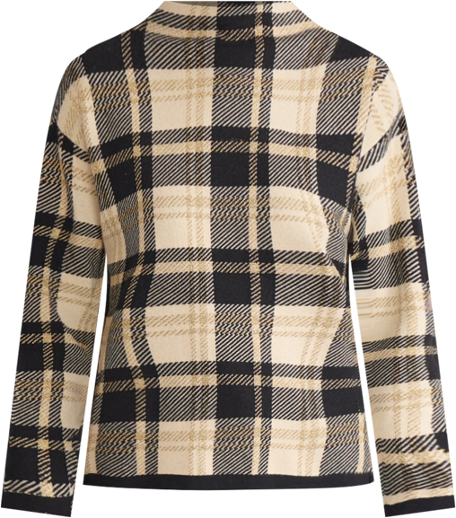 Women's Plaid Mock Neck Sweater