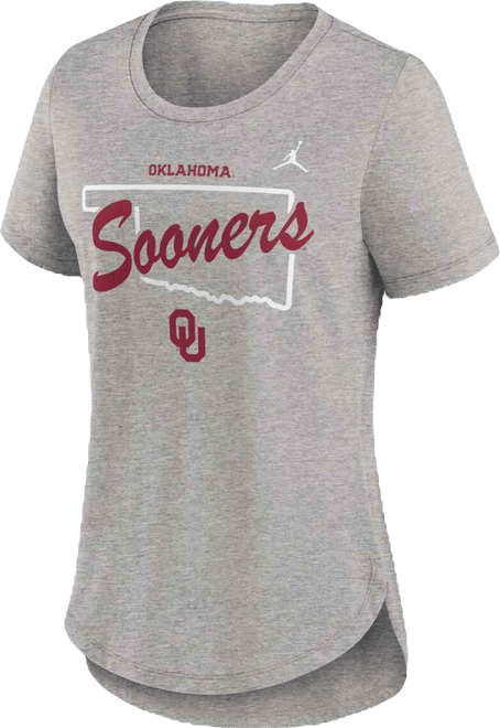 Women's Heather Gray Oklahoma Sooners Local Campus Location Mantra Tri-Blend T-Shirt