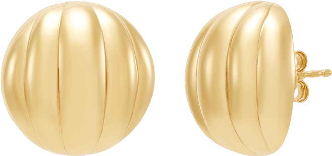 Half Ball Stud Earrings in 18K Yellow Gold-Plated Sterling Silver