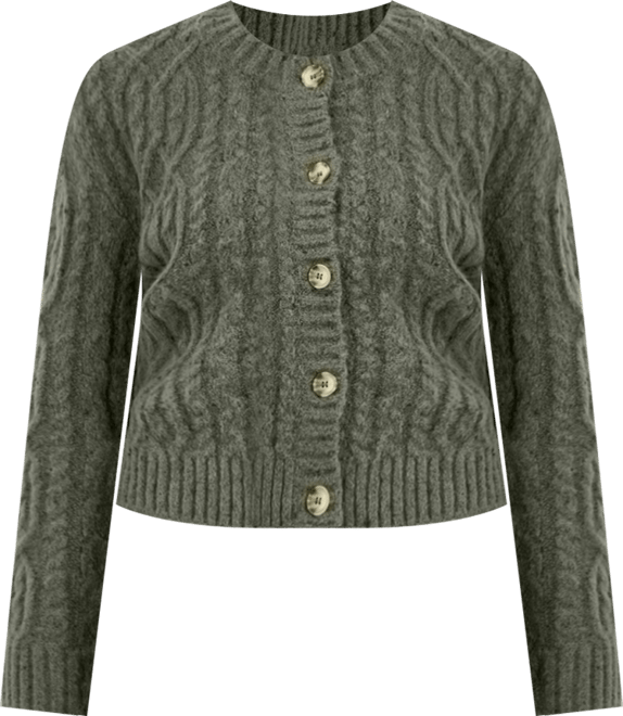 Women's Flecked Cable-Knit Cropped Cardigan, Macy's Exclusive