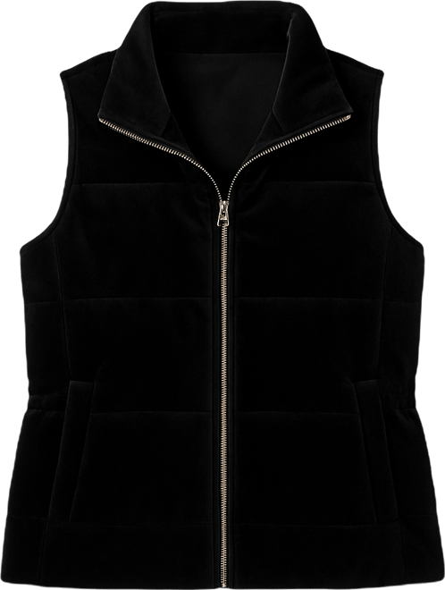 Petite Quilted Sleeveless Vest Jacket