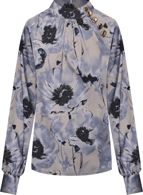 Women's Printed Mock Neck Top