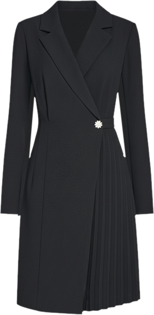 Women's Collared Long-Sleeve Dress