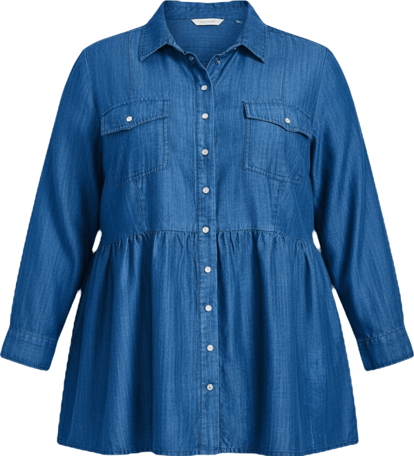 Women's Denim Tiered Shirt