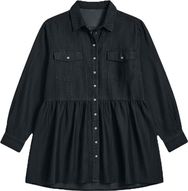 Women's Denim Tiered Shirt