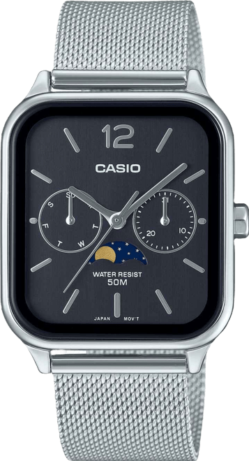 Men's Silver-Tone Stainless Steel Watch, 34mm