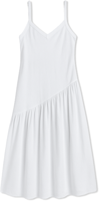 Women's Shirred Sleeveless V-Neck Dress