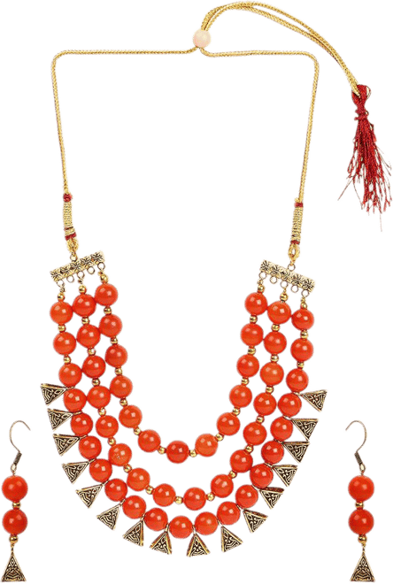 Women's Gold Plated Designer Stone Jewellery Set