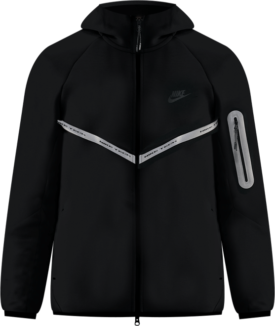 Nike Tech Men's Full-Zip Fleece Windrunner Jacket with Reflective Accents