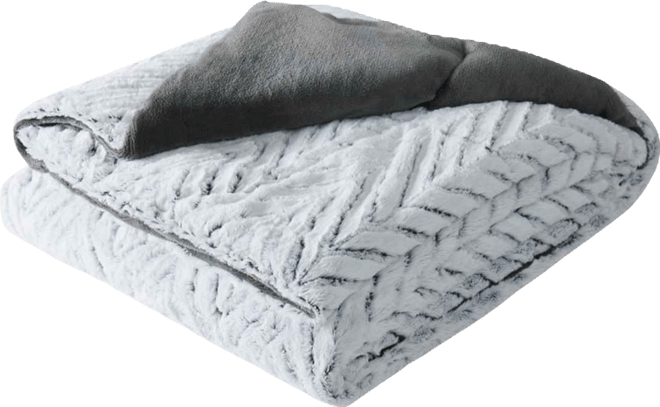 Christian Siriano Snow Leopard Luxury Faux-Fur Throw, 60" x 70"