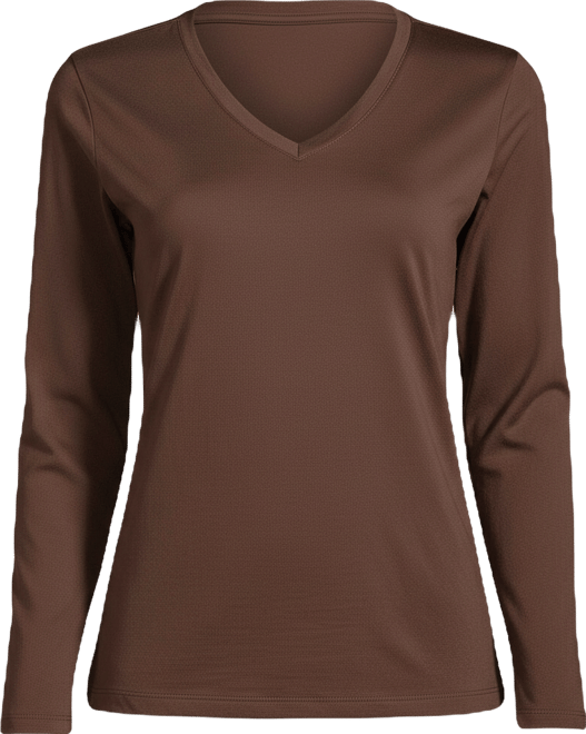 Women's Supima Cotton Long Sleeve V-Neck T-Shirt