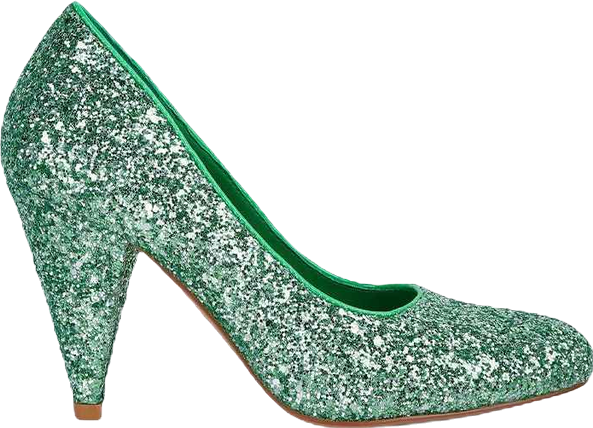 Sugar Plum Glitter Conical Heel Pumps