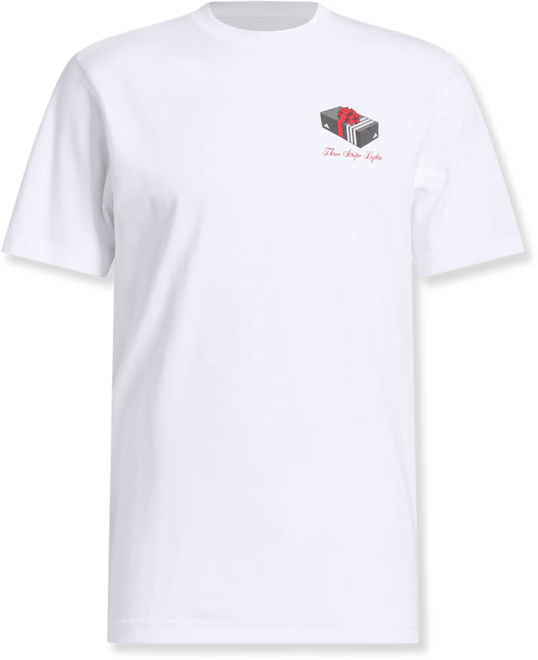 Men's 3-Stripes Lights Giftbox Graphic Short-Sleeve T-Shirt