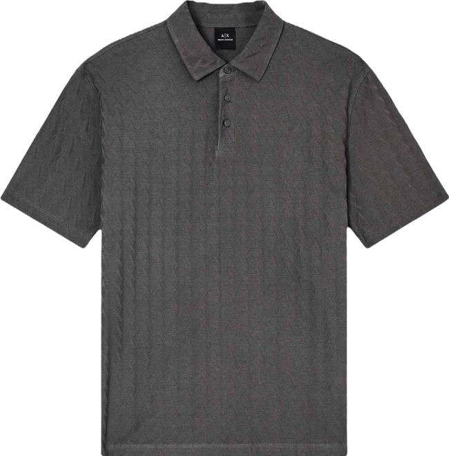 Men's Short Sleeve Mercerized Cotton Jacquard Polo Shirt