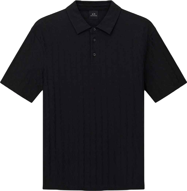 Men's Short Sleeve Mercerized Cotton Jacquard Polo Shirt