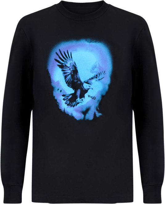 Men's Cotton Nagtox Long-Sleeve Crewneck Graphic T-Shirt