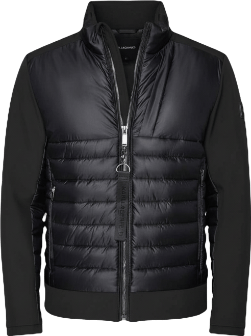 Men's Mixed Media Quilted Jacket