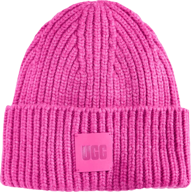 Women's Chunky Rib-Knit Logo-Patch Beanie