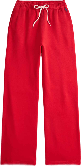 Women's Drawstring Fleece Wide-Leg Sweatpant