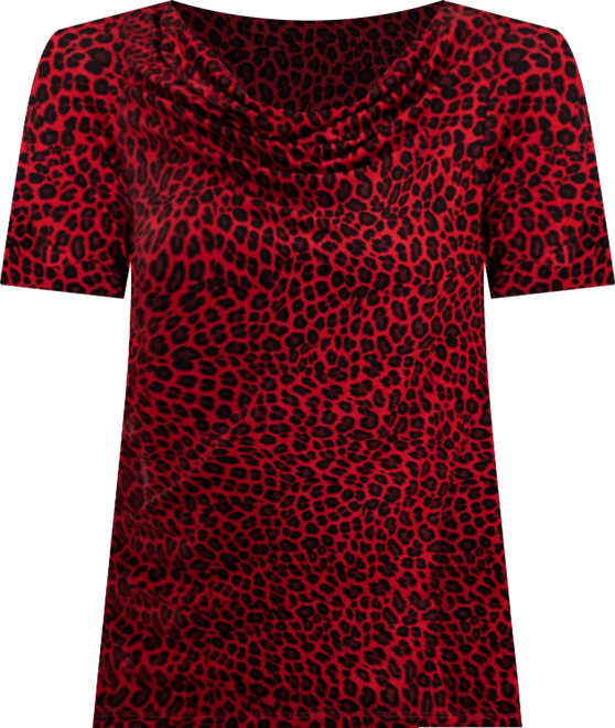 Women's Leopard-Print Cowl-Neck Top, Macy's Exclusive