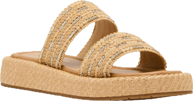 Mykonos Raffia Flatform Sandals