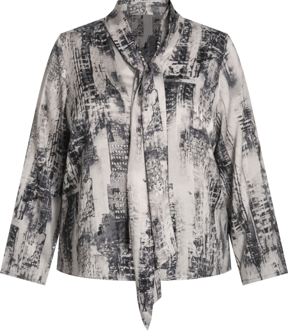 Plus Size V-Neck Long Sleeve Top