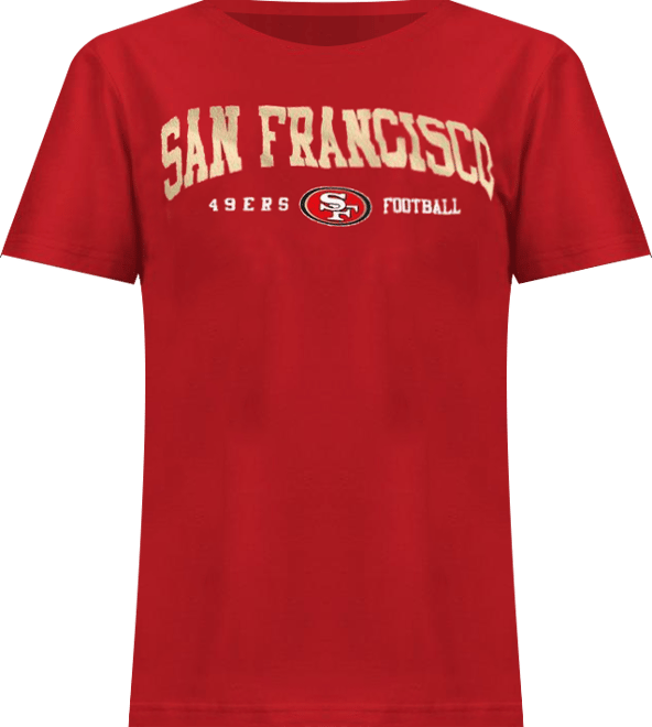 Women's Scarlet San Francisco 49ers Super-Slim Lightweight Winning Crew T-Shirt