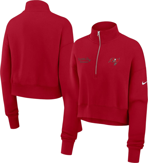Women's Red Tampa Bay Buccaneers Primetime Phoenix Half-Zip Sweatshirt