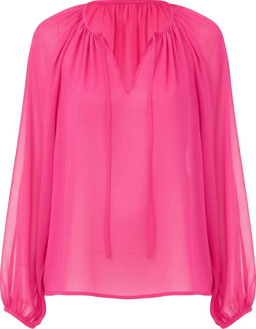 Women's Balloon Sleeve V-Neck Top