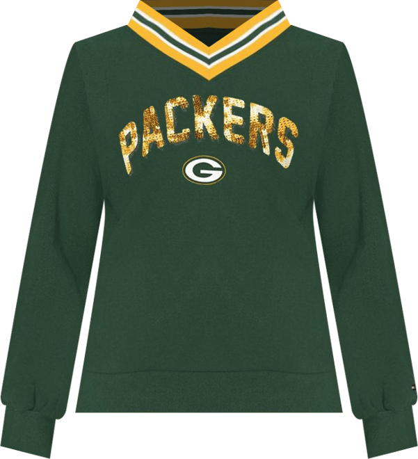Women's Green Bay Packers Alice V-Neck Pullover Sweatshirt
