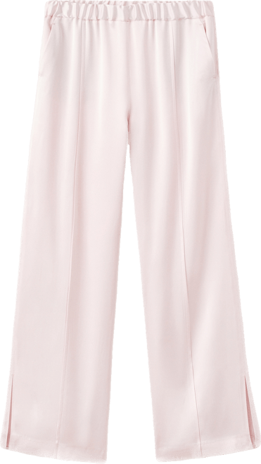 Women's Side Slit Satin Pants