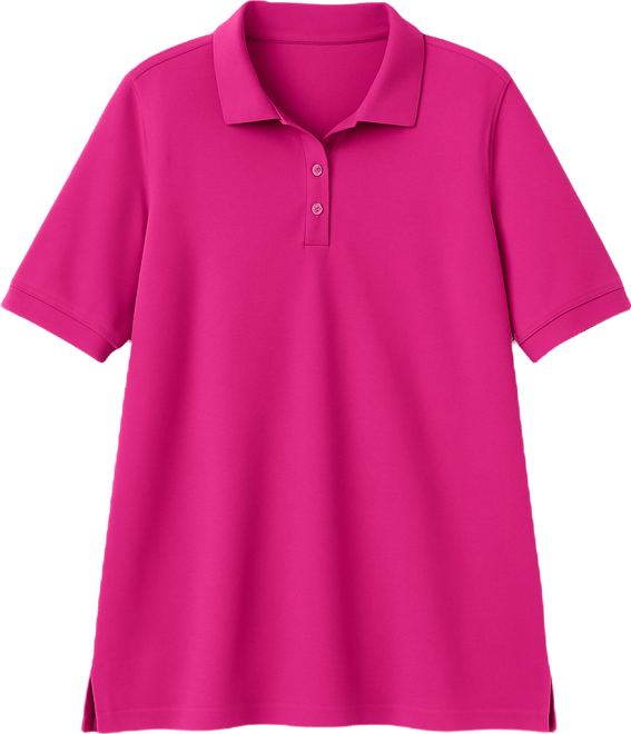 Plus Size Elbow-Sleeve Polo Tunic