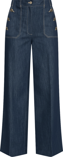 Women's High Rise Denim Sailor Pants