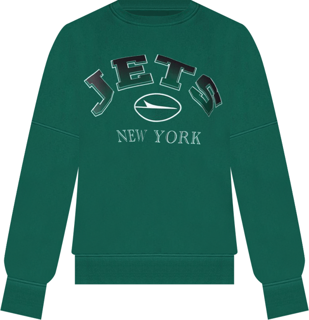 Women's Green New York Jets Oversized Feud Sweatshirt
