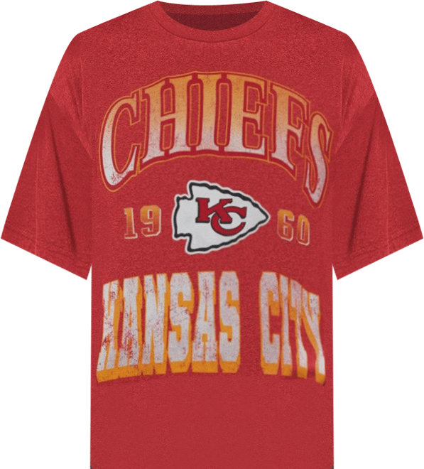 Women's Heather Red Kansas City Chiefs Oversized Hall of Fame T-Shirt