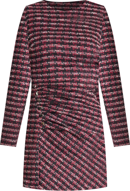 Women's Tweed Long-Sleeve Mini Dress